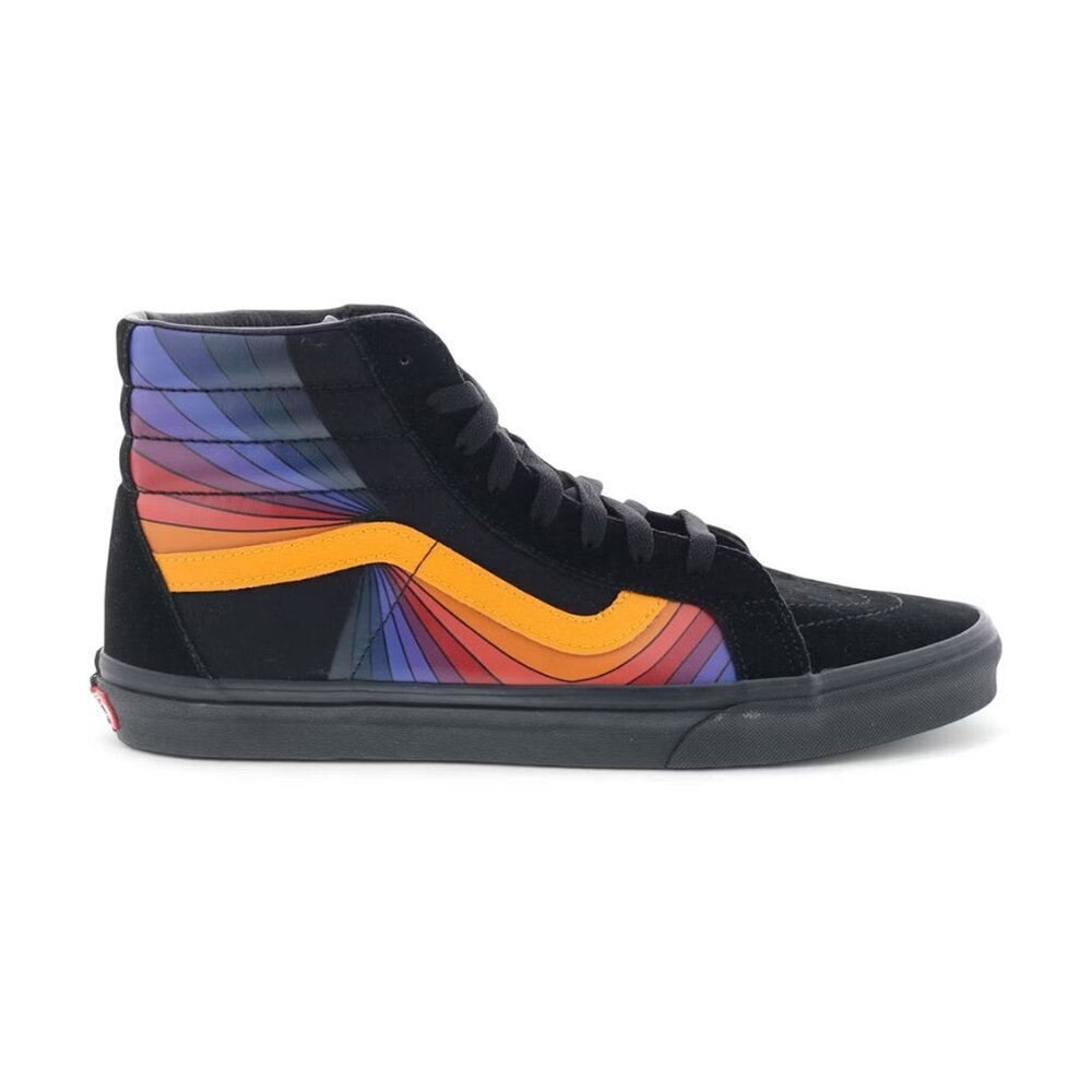 Vans Sk8-Hi Reissue ‘Refract Black’ Sneaker in Black/Multi, size 9.5